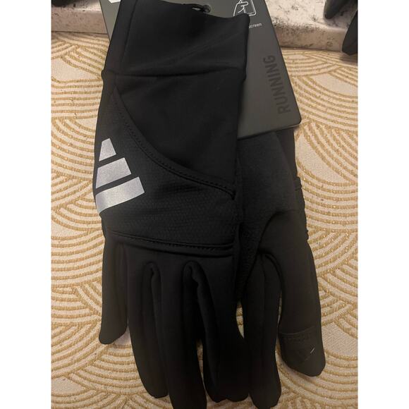 NEW ADIDAS Running Touchscreen Reflective Gloves Black Women's Large - Picture 4 of 4